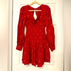 Free people red ruby floral dresses. Once again never worn back of the closet